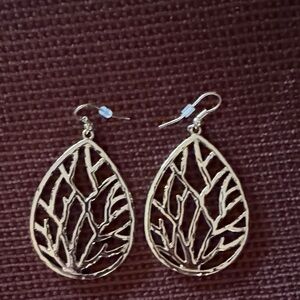 Gold Leaf-Inspired Drop Earrings